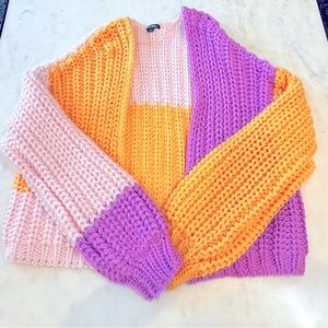 Wild Fable Color block chunky sweater